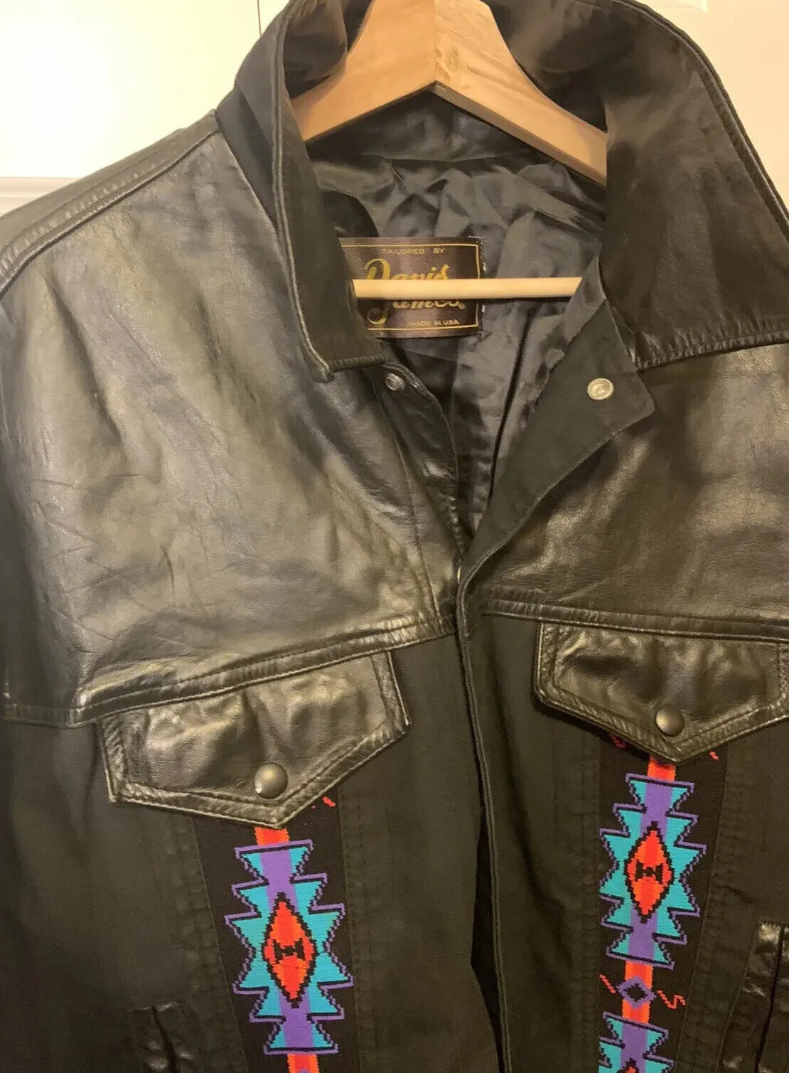 Vintage David James Native Pattern Jacket Blacksm… - image 1