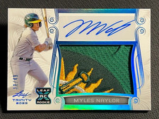 2023 Leaf Trinity WORN PATCH ROOKIE AUTO Myles Naylor  18/49