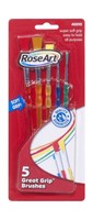 Roseart Great Grips Artist Brushes 5-count Assorted Sizes & Colors Packaging May Roseart Great Grips Artist Brushes 5-count Assorted Sizes & Colors Packaging May
