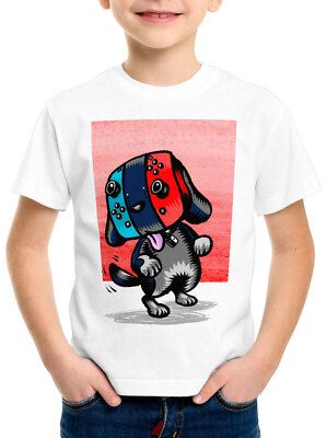 Hund Kinder T-Shirt pro gamer konsole joypad