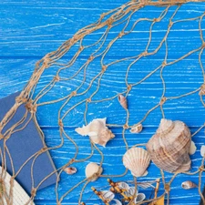 100*200cm Fishing Net Shell Decorative Net Nautical Fishing Net Home