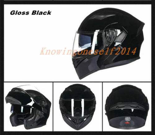 DOT Motorcycle Headset Bluetooth Helmet Modular Dual Visor Flip Up Full Face