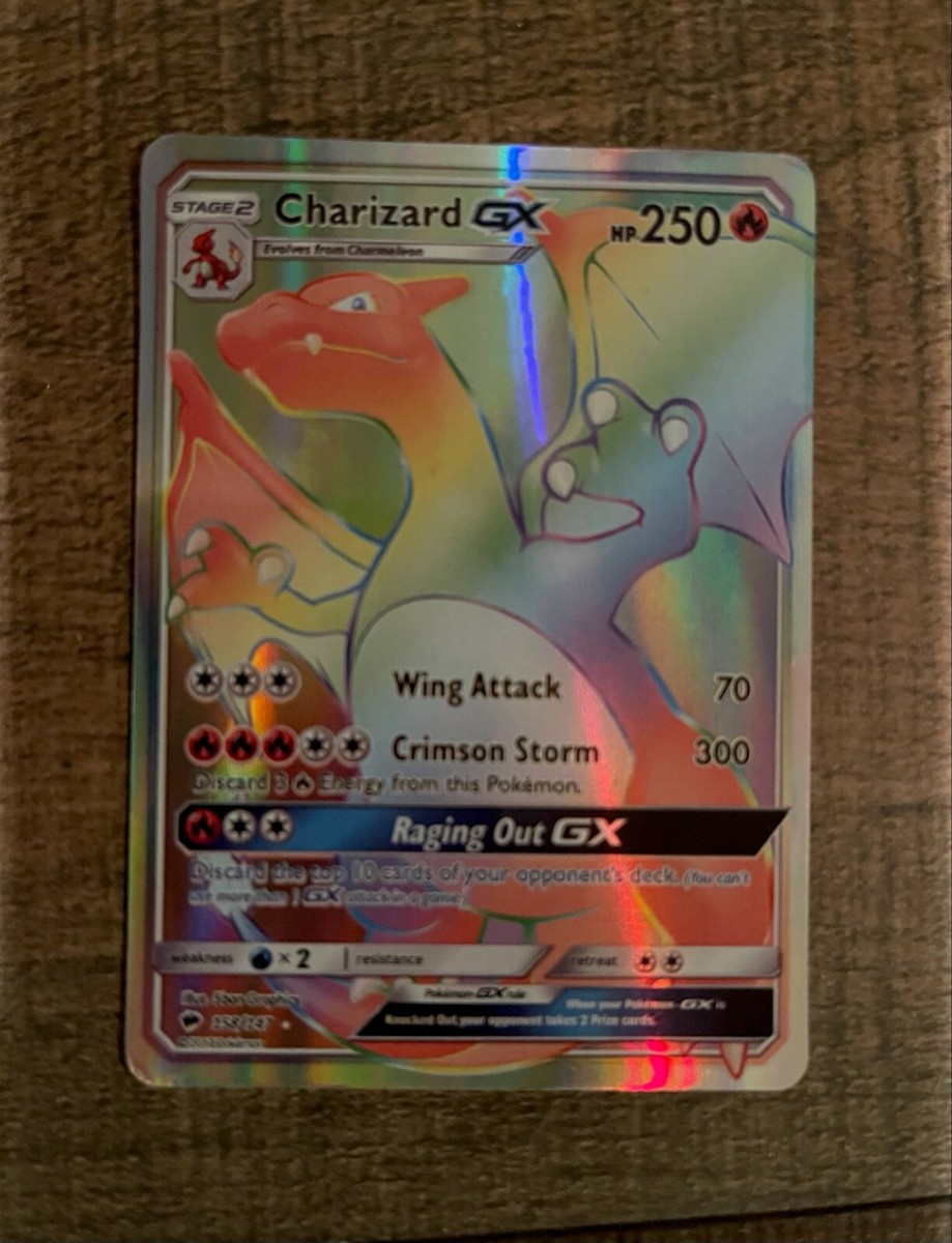 Card Charizard GX 150/147 da coleção Burning Shadows