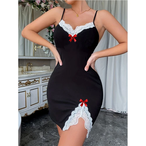 Mujeres Sexy-Leopardo-Lencería Babydoll Transparente Mini Vestido Prendas para dormir Prendas para dormir Tanga - Imagen 63 de 87