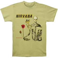 Men's Nirvana Incesticide Album Slim Fit T-shirt Medium Celery