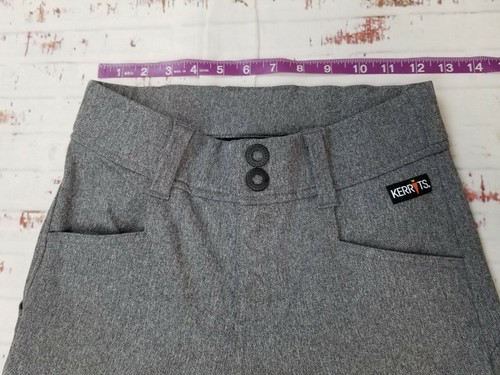 Kerrits Griptek II Full Seat Riding Breeches Gray Black Brushed Fleece Sz XS - 第 5/9 張圖片
