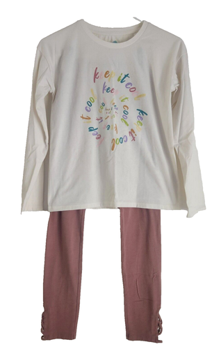 Youth Outfit Girls Size XL 14-16 Long Sleeve Shirt Pants Keep it Cool Kids - Picture 2 of 14