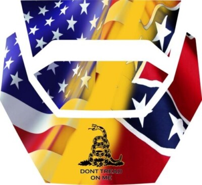 21-PRESENT Polaris General 1000 EPS HOOD DECAL REFLECTIVE DONT TREAD ON ME FLAG