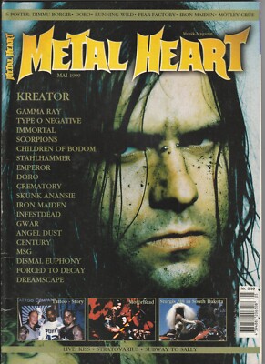   METAL HEART #5/1999 Kreator/Gamma Ray/Immortal/Doro ohne Poster MUSIK-MAGAZIN