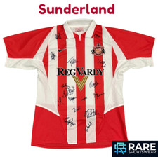 VINTAGE SUNDERLAND 2002-04 HOME FOOTBALL SHIRT LARGE ADULT TEAM SIGNED (MINT)