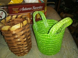 Lot Of 2 Weaved Baskets