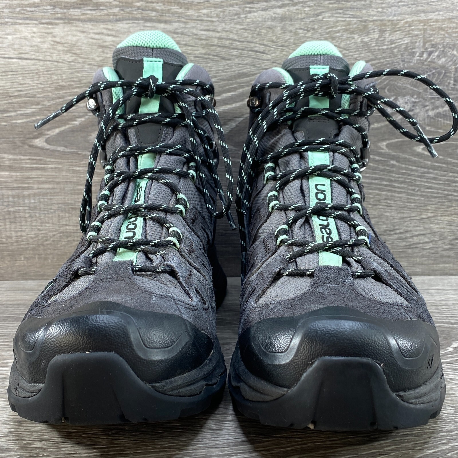 Stivali da trekking Salomon Quest Prime Gore Tex donna 10 Gore Tex grigio verde