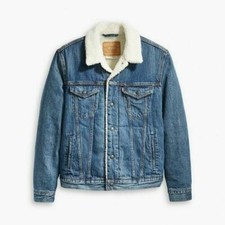 Levi's Sherpa Jacket Denim Trucker Jackets Blue 0102
