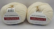 Valley Yarns Superwash DK Extra Fine Superwash Merino Wool Yarn - (2 Pack)