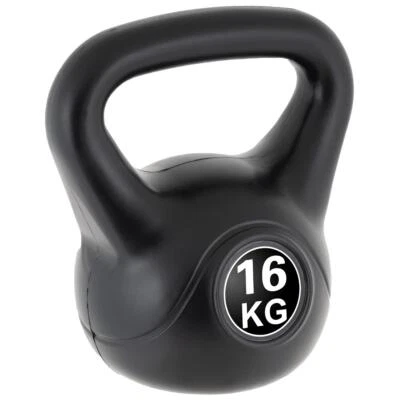 MAXXIVA Kettlebell Kugelhantel 16kg schwarz Krafttraining Fitness Rundhantel