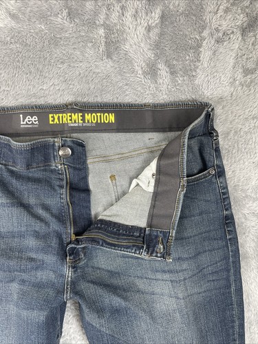 Lee Performance Series Jeans Mens 42x32* Extreme Motion Straight Fit Tapered Leg - Picture 8 of 11
