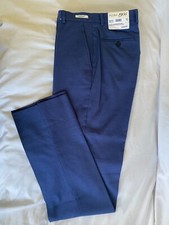 150 JOS A BANK 1905 Suit Separate Dress Pant Trousers Unhemmed Mens 33 Blue NWT