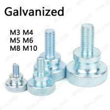 Galvanized 4.8 Steel Knurled Thumb Screws M3 M4 M5 M6 M8 M10