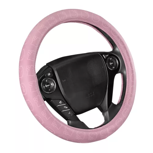 Official Sanrio Hello Kitty Pink Steering Wheel Cover, Fun Cute Car Accessori...