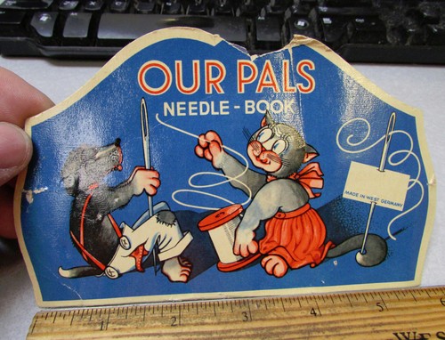 Vintage Our Pals Nähnadelbuch, ausgefallen! tolle Farben & Grafiken - Bild 1 von 4