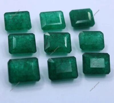 Natural 110 Ct Lot Certified Colombian Green Emerald Loose Gemstone Emerald Lot - Image 1 of 4