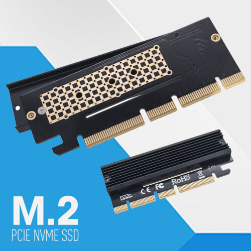 M.2 PCIe NVMe SSD to PCI-E Express 3.0 X16 X8 X4 Adapter Card Full Speed 2280 mm - Afbeelding 1 van 23
