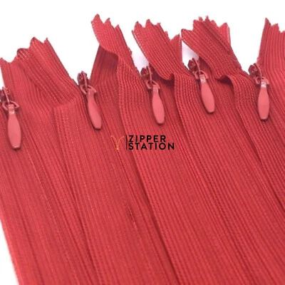 INVISIBLE CONCEALED Dress Zips of 5 Zips 6" to 26" 16cms to 60cms Zippers