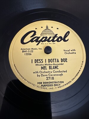PROMO Capitol 78 RPM Mel Blanc - I Dess I Dotta Doe 2718 V++