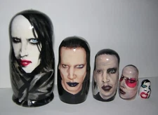 Marilyn Manson nesting doll handmade
