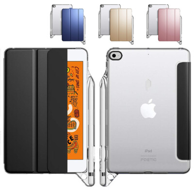 For Apple iPad Mini 5 2019 Leather Smart Stand Folio Case Cover w/ Pencil Holder