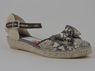 Vidorreta Women's Cosmo Platform Sandals Brown Floral Euro Size 38