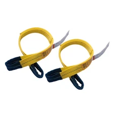 2 PCS 1" x 3' Polyester Lifting Sling Eye & Eye 2 Ply Tow Strap