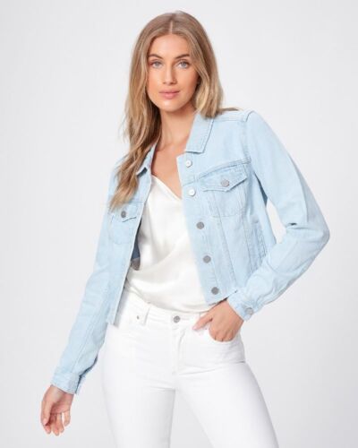 NWT NIP Paige Relaxed Vivienne Denim Jacket in Grandview M $229 - Picture 1 of 9