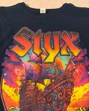 Styx Navy Short Sleeve TShirt Come Sail Away With Me Adult Size Large