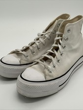 Converse CTAS Lift Hi Platform Canvas Women Size 8.5 White Black Used 560846C