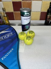 Wimbledon 2013 Tennis Balls  x3 with a Slazenger head cover 