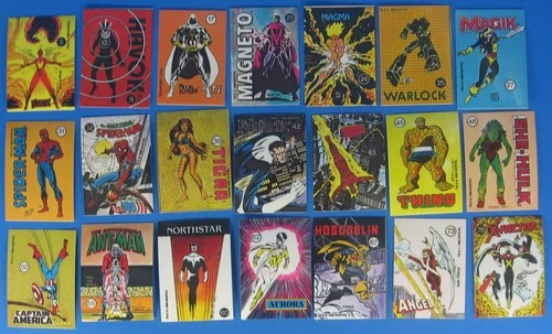 1986 Marvel Stickers x21 Lot Comic Images Universe Series 1 X-Men Vintage