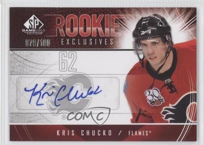 2009 SP Game Used Edition Rookie Exclusives /100 Kris Chucko #RE-KC Auto RC a1v