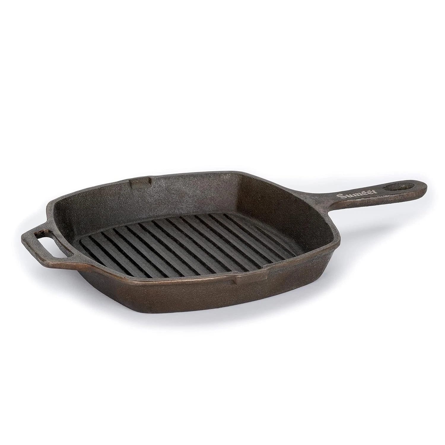 Pre Seasoned Cast Iron Grill Pan for Grill Fry 28cm 3.180kg Gas & Induction