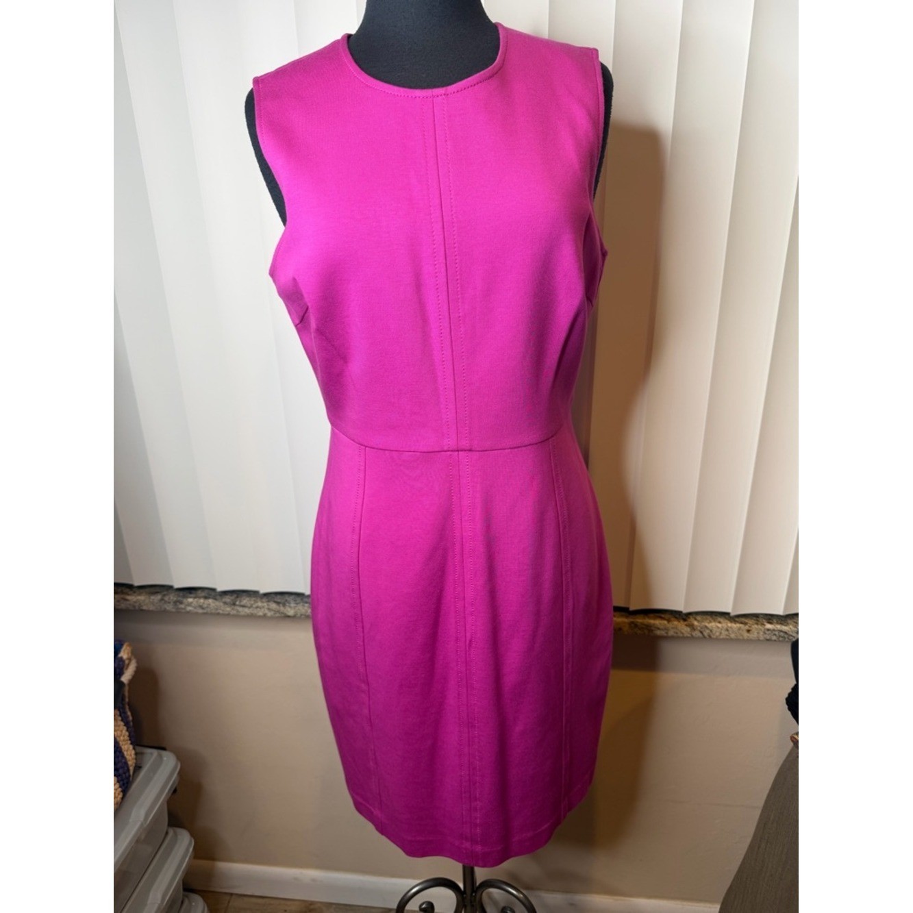 Trina Turk Sleeveless Fuchsia Sheath Dress Size 10
