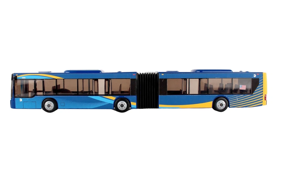 Autobús articulado Daron MTA New York City 16" RT8571 juguete, azul, marrón Foto 2 de 4