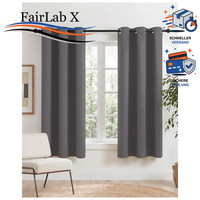 VorhäNge Blickdicht Grau Thermo Gardinen KäLteisolierung 2Er Set 140X245 Cm