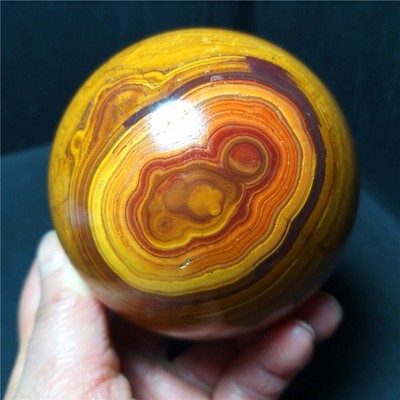 TOP 687G 77mm Natural Polished Colorful Agate Stone Ball Healing Ba1089