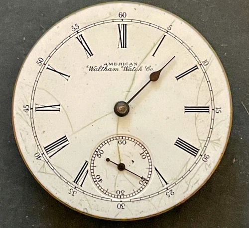 Antique 1891 Waltham Model 1888 22 Pocket Watch Movement Running Ticks 16s 11j