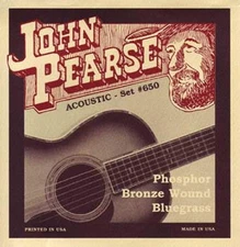 John Pearse P650 Bronze Acoustic Guitar Strings, Medium 