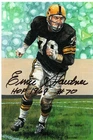 Goal Line Art Card signed by Ernie Stautner with HOF 1969