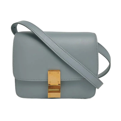 CELINE CLASSIC BOX Crossbody bags Leather Blue Free Shipping | Duties Paid