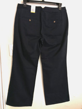 Tommy Hilfiger Womens Chino Pants 14 Missy Navy Blue Pockets Dress Career Office