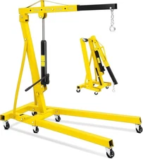Folding Hydraulic Engine Hoist 2Ton 4400LBS Shop Crane Lift Truck Cherry Picker