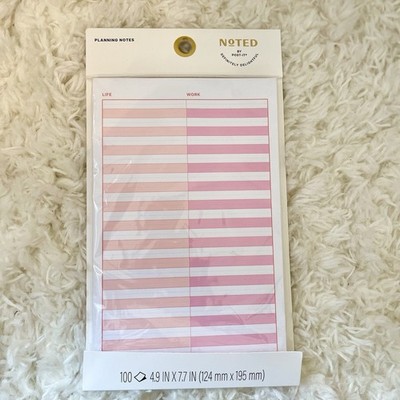 Noted by Post-it 4.9x7.7 Work/Life Planning Sticky Notes - 100ct